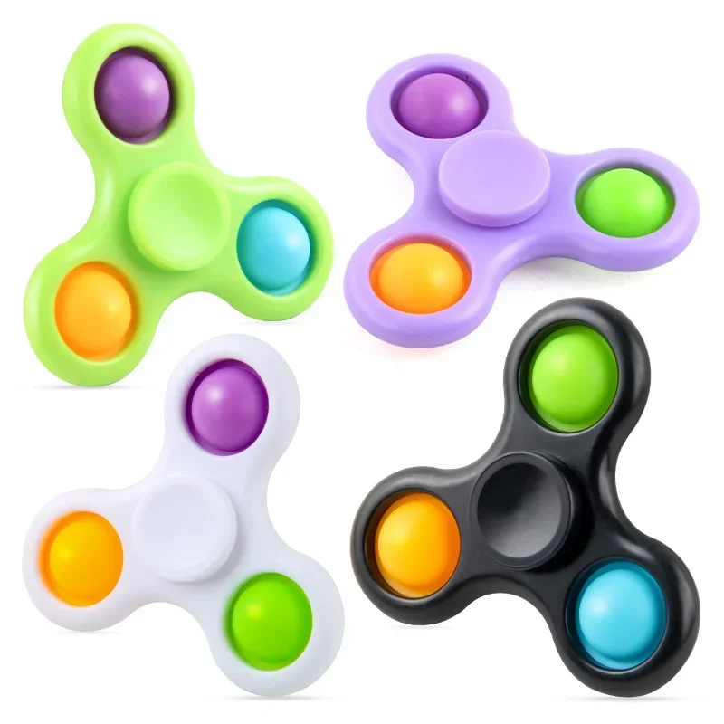 Pops Fidget Toys antiestrés 3 lados Fidget Spinner Fidget Toys Pack para niños Squishy Simple hoyuelos lento aumento Squishy Pop