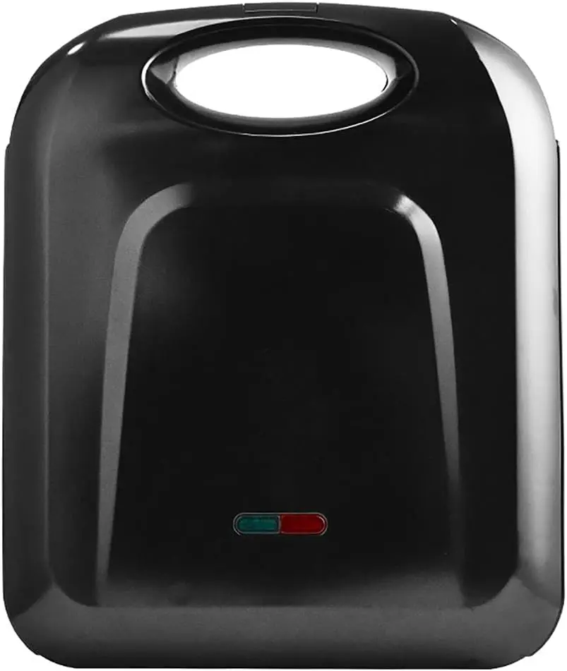 ماكينة صنع الوافل والمافن الخفيفة المنزلية الصغيرة على الوجهين، ماكينة الإفطار ساندويتش، أسود