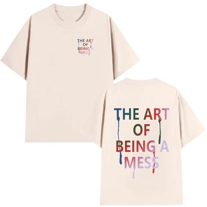 تي شيرت Harajuku Graphic يصبح صورة فوضوية تي شيرت LAUREN SPENCER SMITH Tide تي شيرت قطن 2025 تي شيرت قطني للرجال والنساء