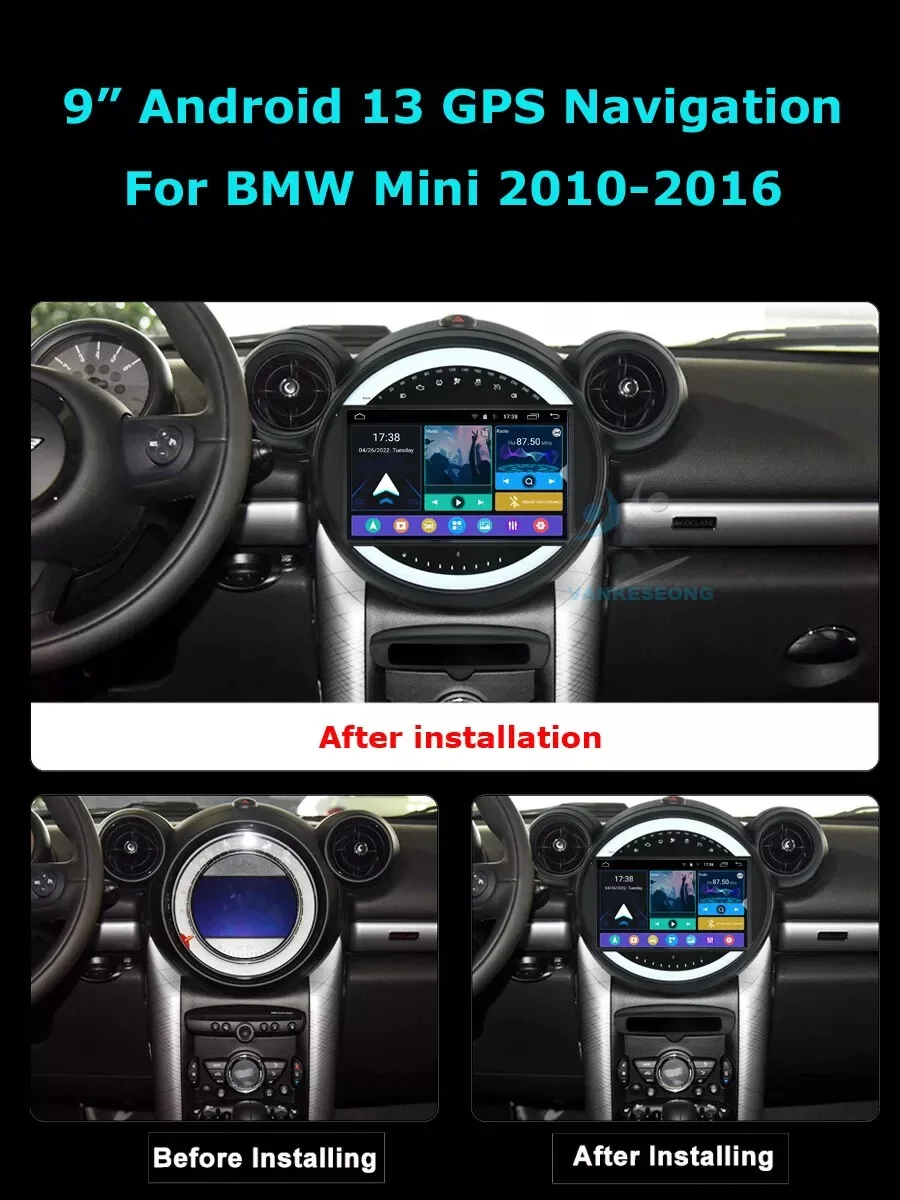 Android Auto Carplay For BMW Mini Cooper Countryman R56 R60 2011 - 2013 GPS Navigation Stereo Multimedia Player 5G Wifi Screen