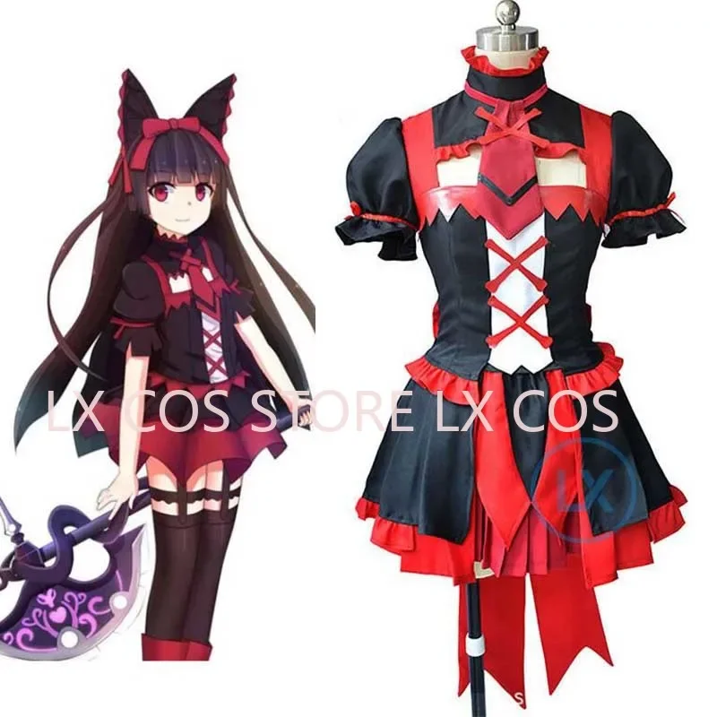 Anime GATE Rory Mercury Fancy Dress Short Sleeve Tops Skirt Uniform Outfit Cosplay Costumes Halloween Gifts