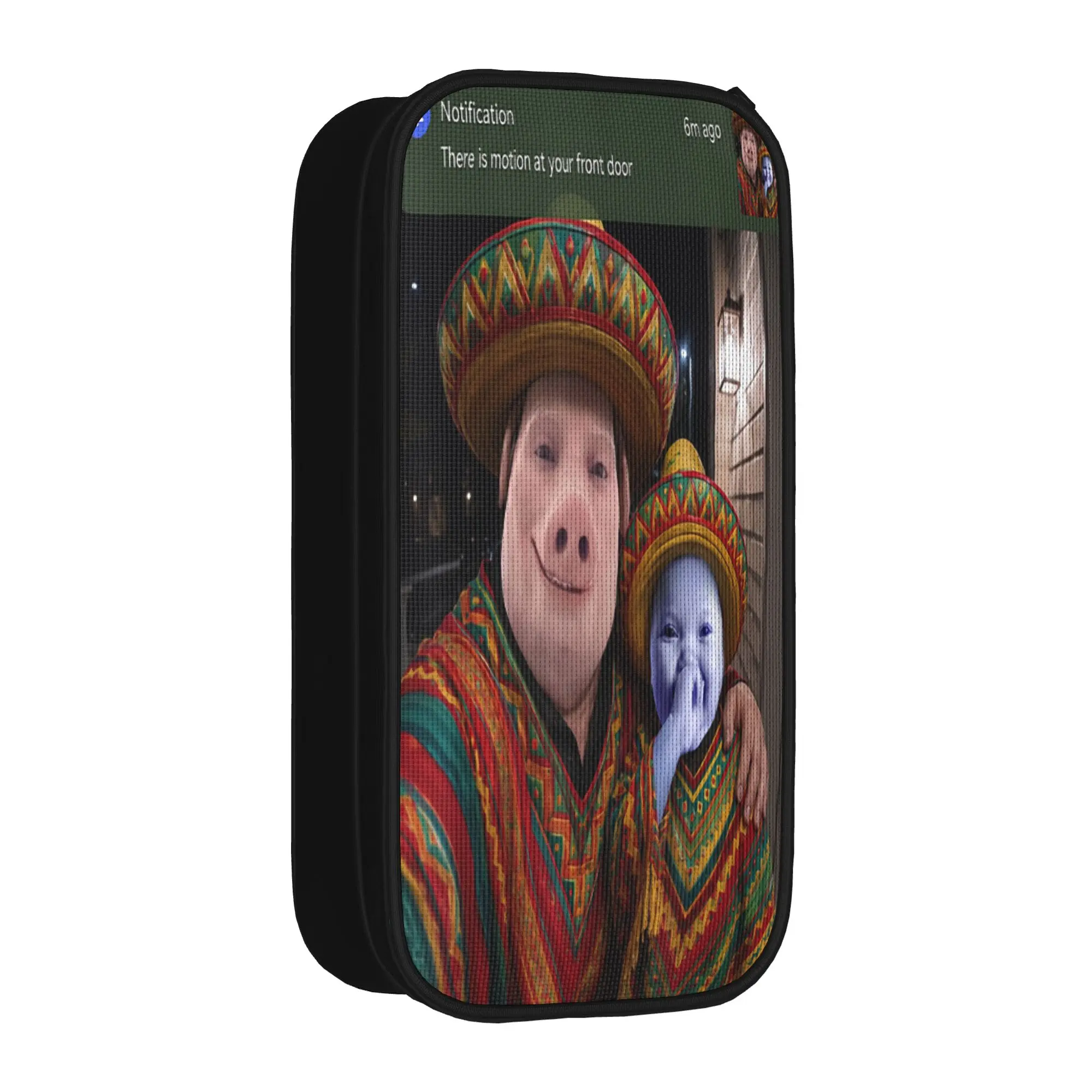 There is Motion At Your Front Door John Pork and Ai Baby Pencil Case School Pencil Cases Zipper Boy Girl University Pencil Pouch