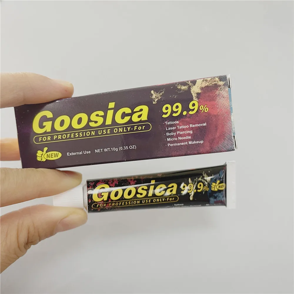 

99,9% Goosica Before Tattoo Care Cream для перманентного макияжа, микроблейдинга, пирсинга бровей, губ, тела, поставка кожи 10 г