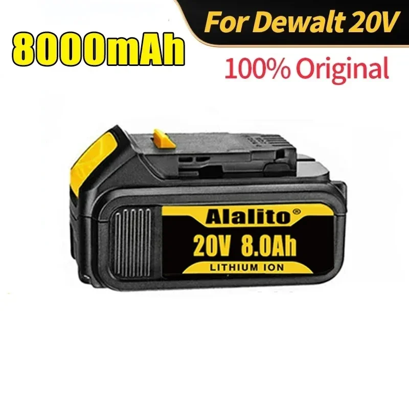 Original DCB200 20V 8000mAh Lithium Replacement Battery For Dewalt 18V DCB184 DCB200 DCB182 DCB180 DCB181 DCB182 DCB201 DCB206