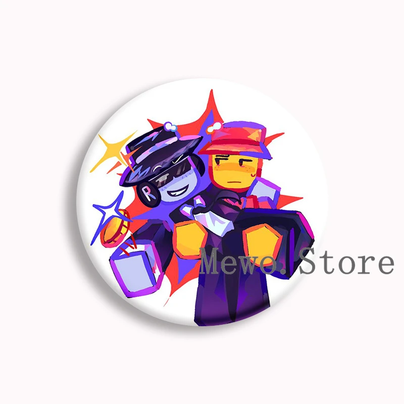 Mafioso Chance Shedletsky Anime botón suave Pin juego Forsaken divertido Meme broches insignia bolsa decoración jugadores Fans amigos regalos