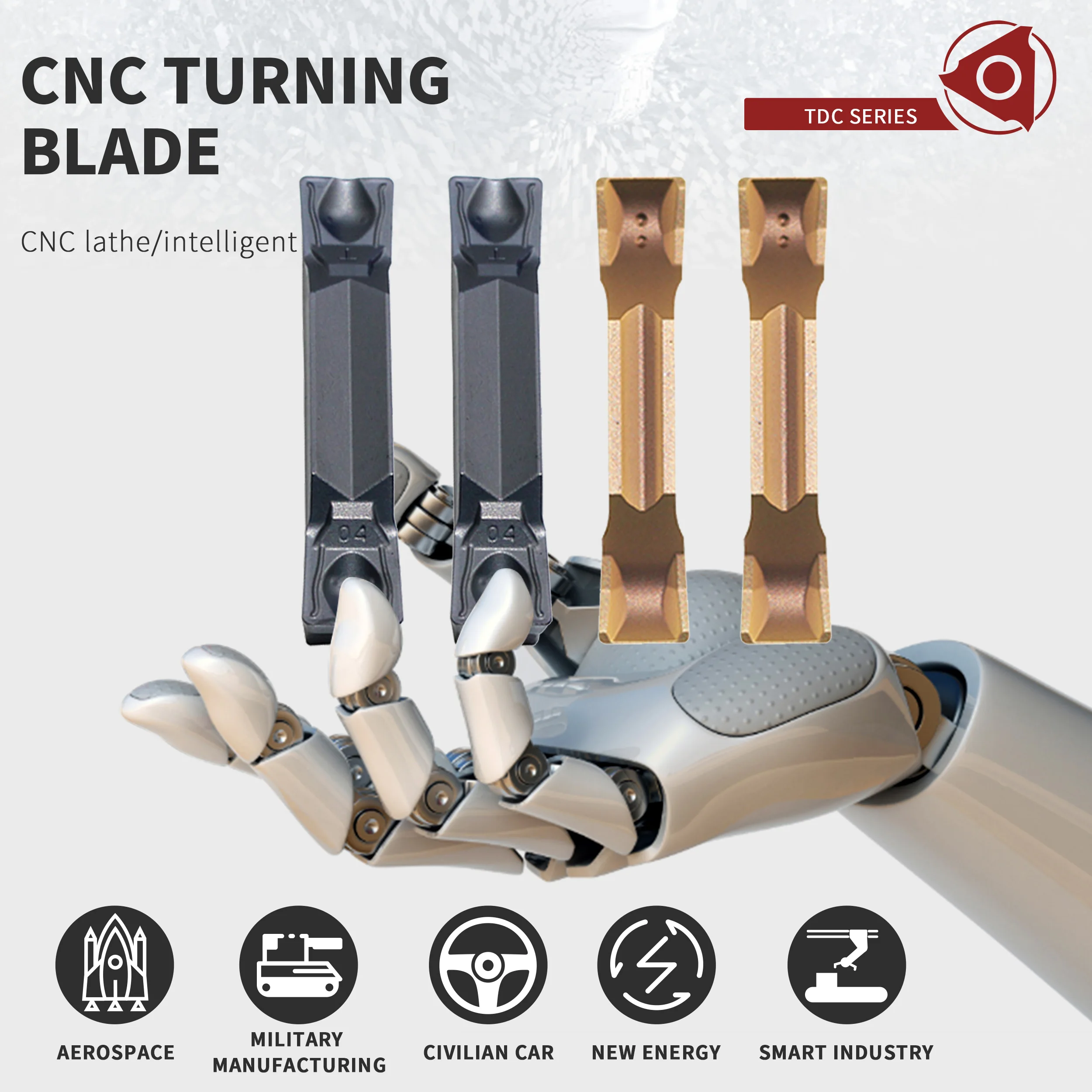 TDC2/TDC3/TDC4/TDC5 NK3015 NK7225 High Quality CNC Lathe Cutting Blade Wear-resisting Super Hard Turning Tool With Alloy Inserts