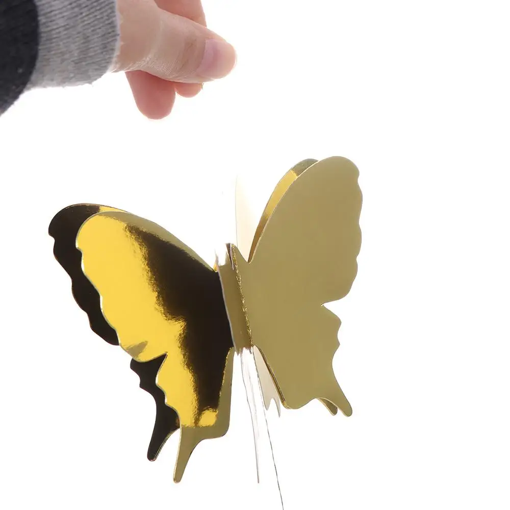 Colorful 3D Butterfly Paper Banner DIY 2m Butterfly Hanging Garland Cartoon Party Hanging Decoration Wedding Birthday