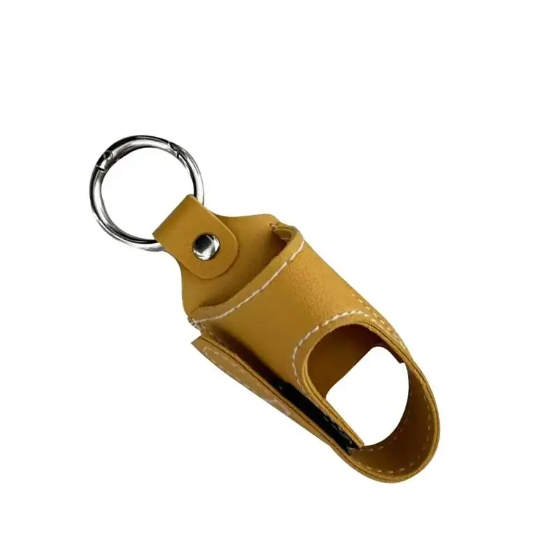 A52E Compact PU Leather Inhaler Storage Holder Sprayer Container For Bags And Belts
