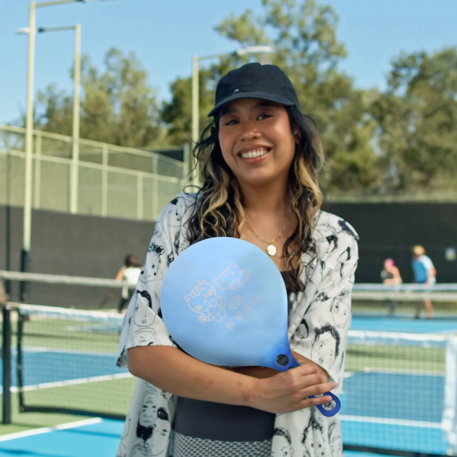 1Pair Badminton Rackets Set Plastic Portable Light Weight Ergonomic Handle Teens Outdoor Sports Play Equipment