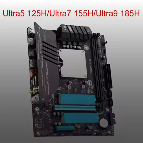 ERYING M-ATX Ultra9 Ultra7 Ultra5 PC Motherboard CPU Combo 185H 155H 125H Processor DDR5 RAM PCIE4.0 NVME M.2 SATA