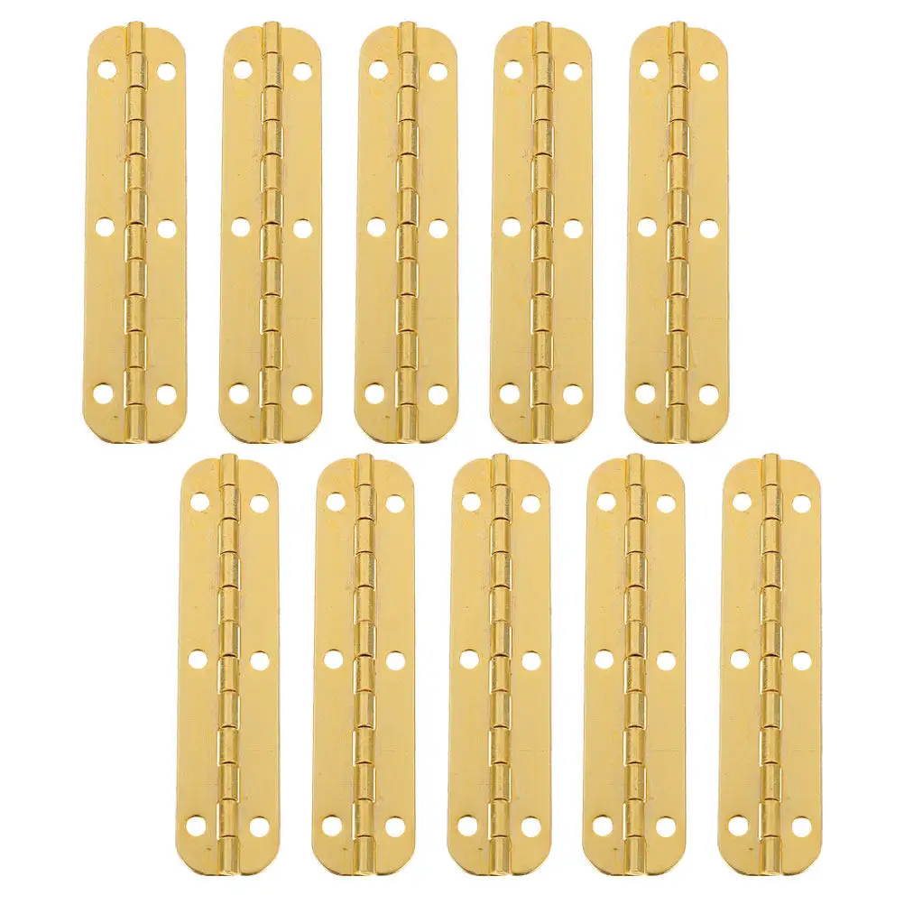 10Pcs Mini Small Piano Hinges Heavy Duty Steel for Wooden Box Jewelry Chest DIY Crafts Small Folding Hinges Piano Cover Hinge