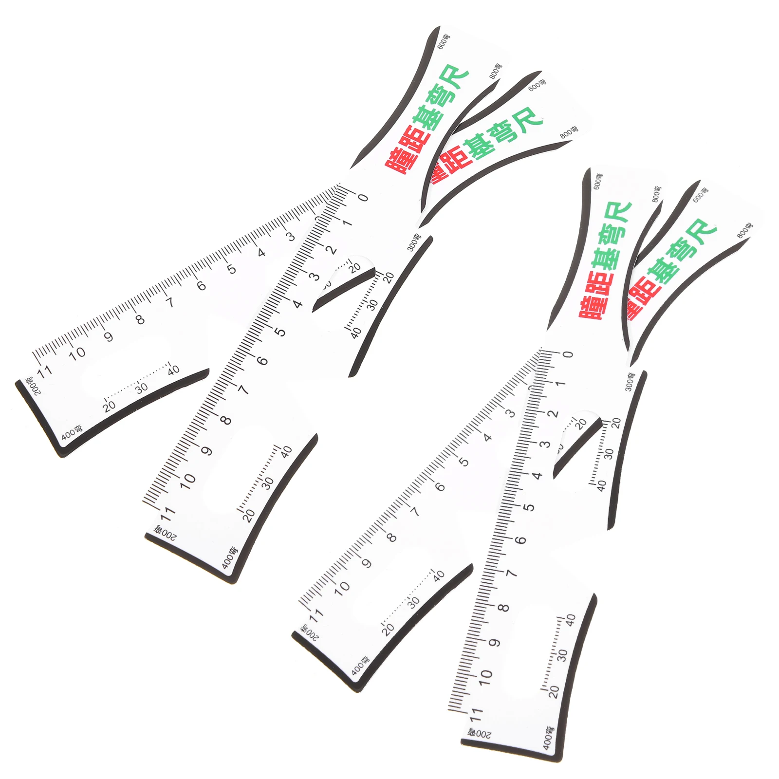 4Pcs Pupil Distance Ruler Lightweight Multifunction Pupillometer PD for Glasses Accurate Optical Measurement Tool Portable