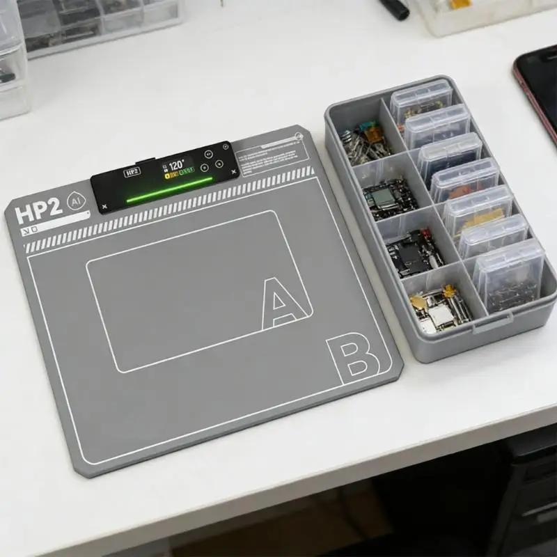 31BA Upgrades Large Work Surfaces Heating Plate With Double Zone Temperature Control 50 to 130℃ for Phone Tablet Screen