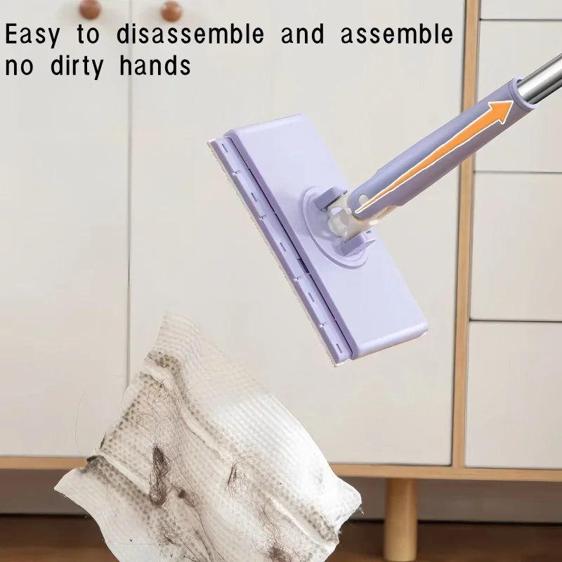 1 disposable mop, eco-friendly and economical, hands-free replacement, dry and wet multi surface floor cleaner, bathroom