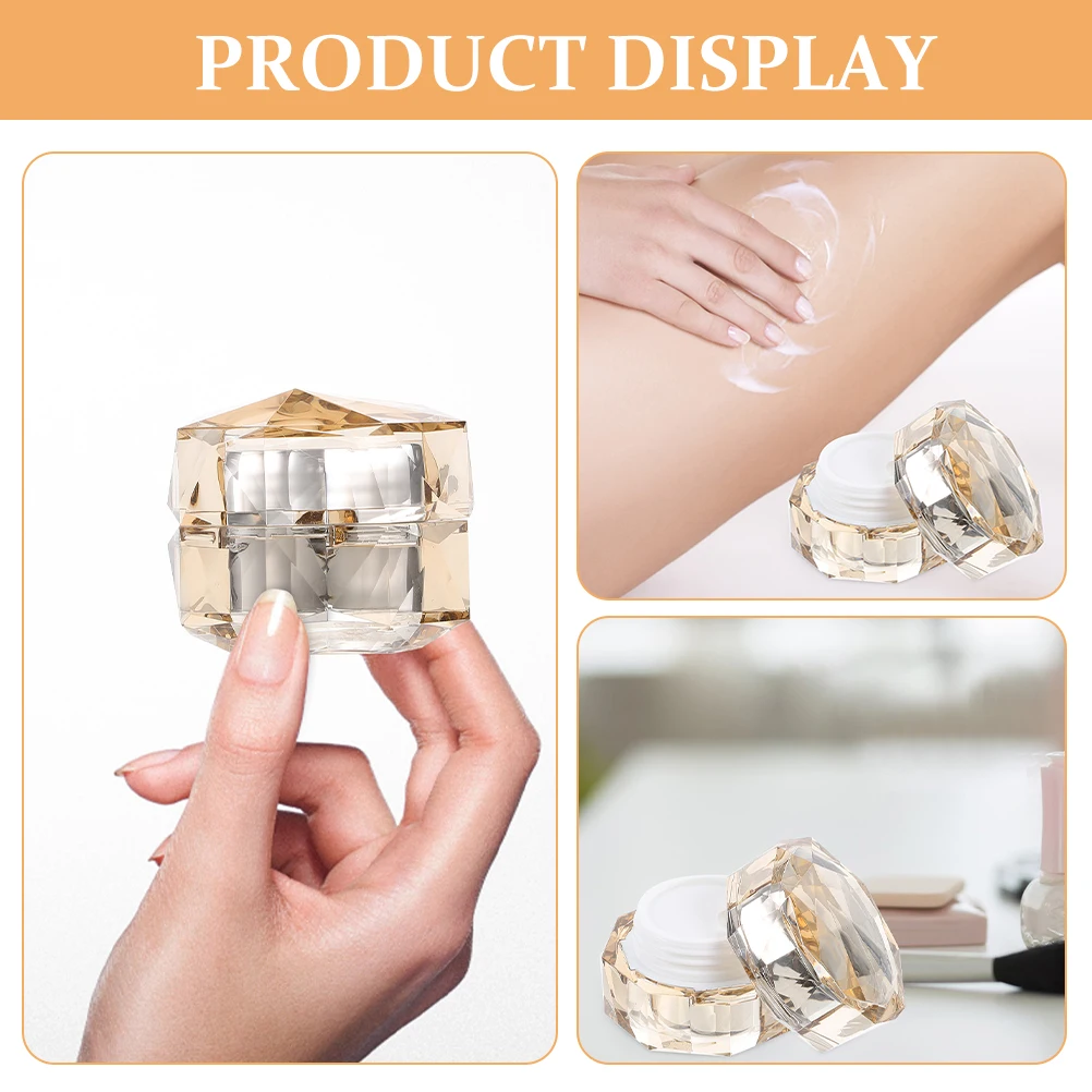 

2pcs Acrylic Containers 30G Cream Lotion Bottle Empty Travel Size Moisturizer Containers Reusable Skincare Jars