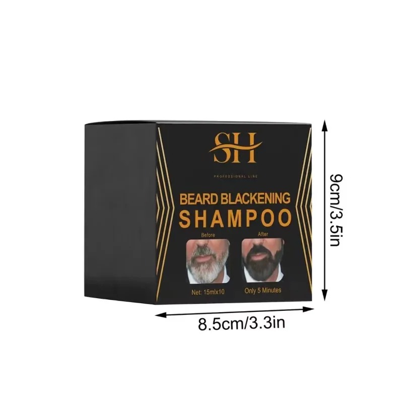 Instant Haar färbemittel schwarzer Bart Shampoo Bart farbe Männer Bart Färbung Farbstoff natürliche temporäre Schwärzung Schnurrbart Shampoo