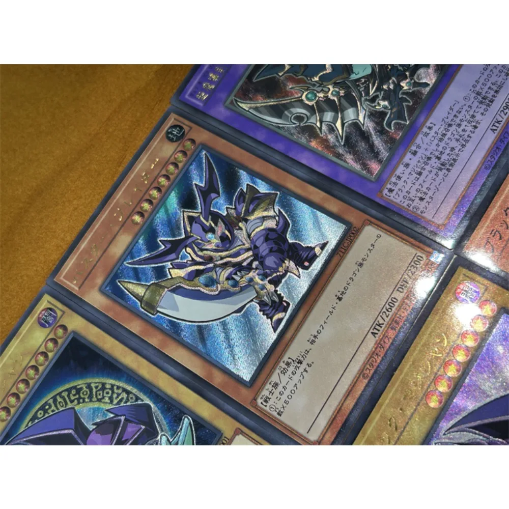 6PCS/set Yu Gi Oh Dark Magician Girl Blue-Eyes White Dragon DIY UTR Coarse Flash Card Anime Classics Game Collection Cards Toy