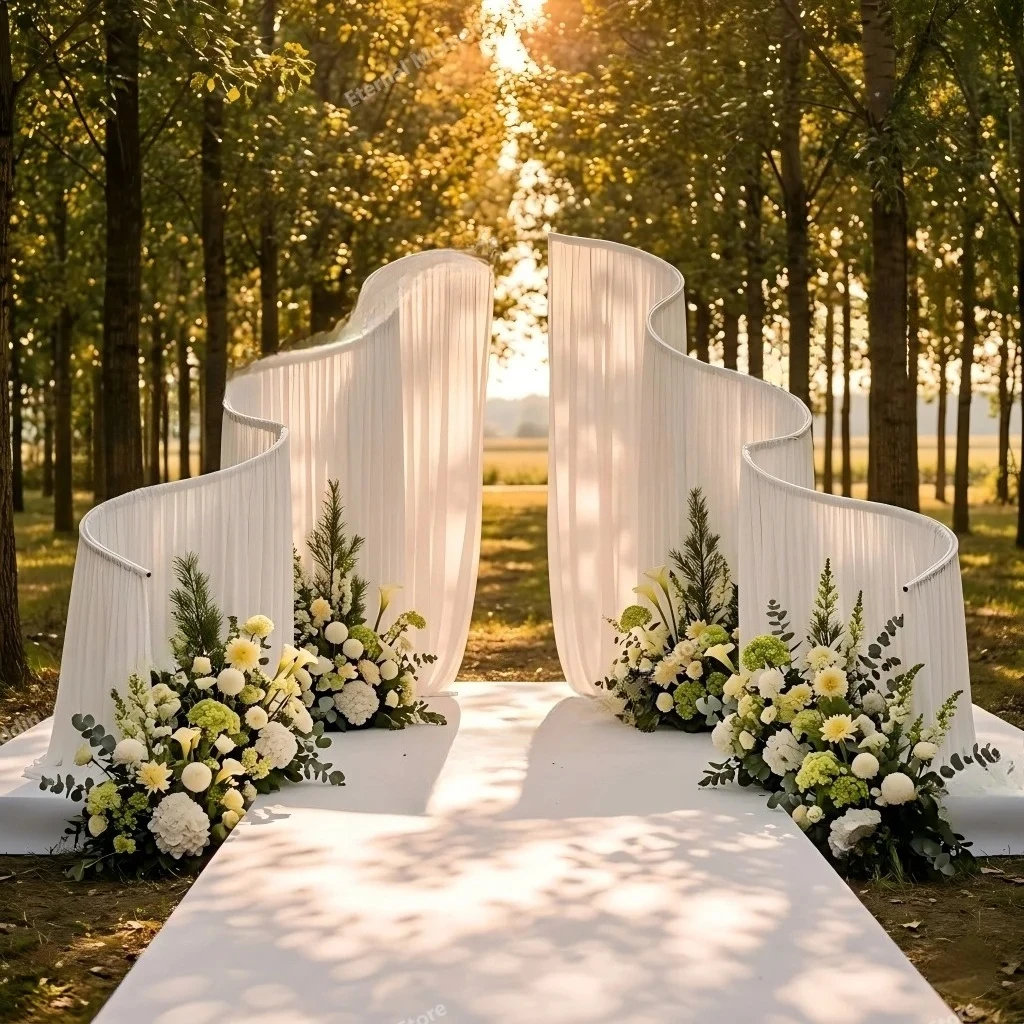 2 Stück Luxuriöse Metall-Außenbogen-Ständer mit Verstellbarer Höhe für Hochzeitsfeier, Bühnen-Fotorequisiten, Kunstblumen-Präsentationsständer – Detail 2