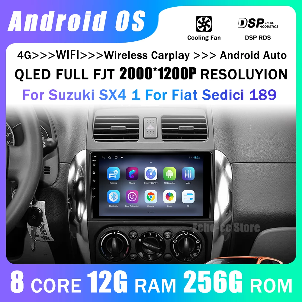

Android OS For Suzuki SX4 2006 - 2013 For Fiat Sedici 2005 - 2014 Head Unit Viedo Player 5G WIFI Multimedia GPS DSP Navigation