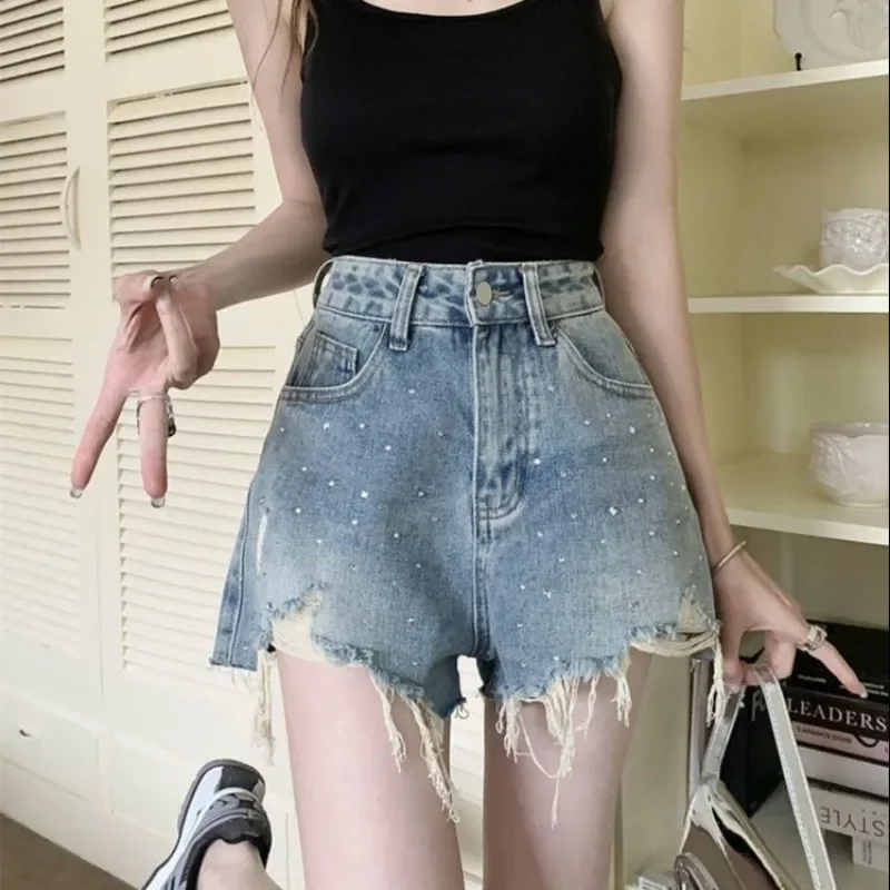 Ripped Female Short Jeans Pants Summer Women's Denim Shorts New In Flowy Low Price Classic Aesthetic Design Wholesale Outdoor XL