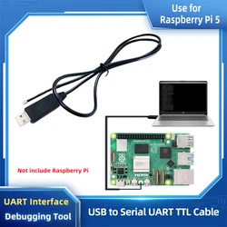 Raspberry Pi 5 Terminal UART Serial TTL to USB Port Debugging Cable for RPI5 Pi5