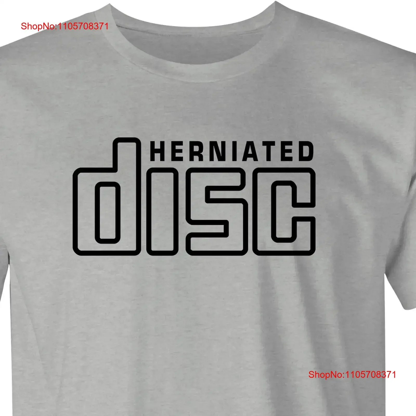Herniated Disc by BigBadT T Shirt com Free USA Shipping Funny Compact Logo Hilarious Bad Back Dad vintage Washed Slightly