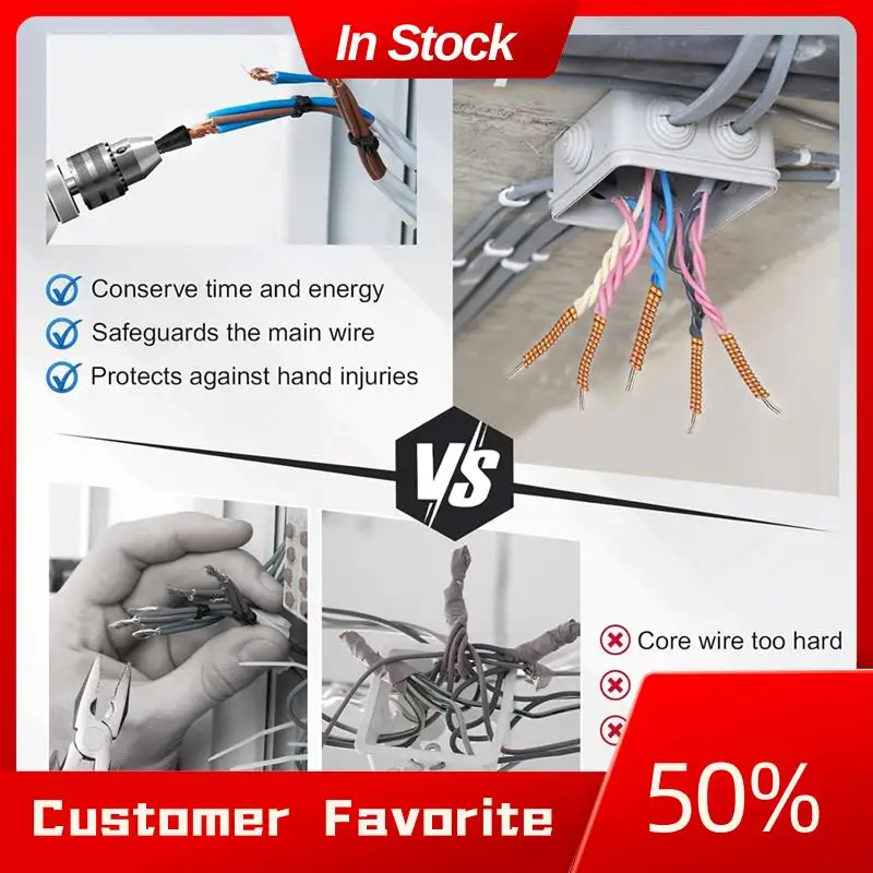 AT03 Top Wire Twister Tool Fordrill Wirenut Twister Compatible With8 To24 Awg And2 To7 Fordrill Forelectrical