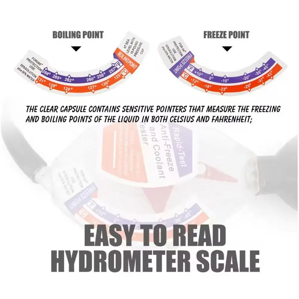Dial Type Battery Antifreeze Tester Portable Rapid-test Coolant High Antifreeze Precision Tester Densitometer Z5S7