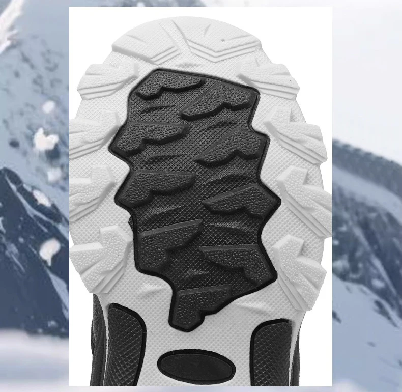 Kinder-Schneestiefel Wintermode Hohe Plüsch-Wanderschuhe Rutschfeste Outdoor-Sneaker für Jungen Wasserdicht – Detail 5