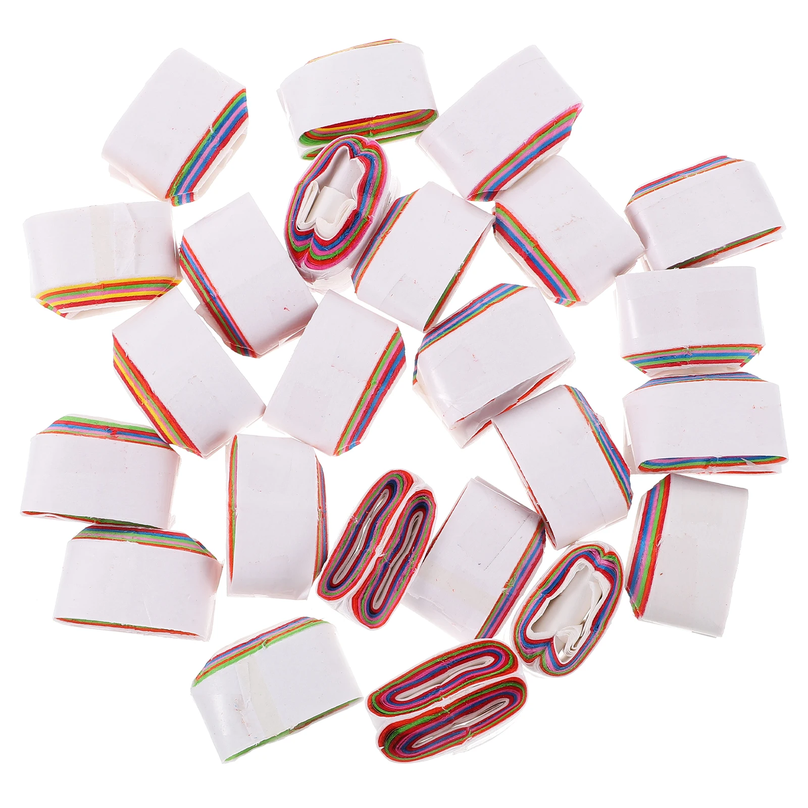 

24 Pcs Spit Ribbon Props Stage Magician Mouth Coil Paper Gimmick Funny Halloween Colorful Accessory