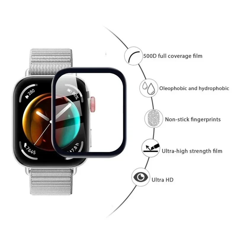 3D Curved Edge Full Screen Protector For Huawei Watch Fit 3 Protective Film For Huawei Watch Fit3 Cover Accessories Not Glass