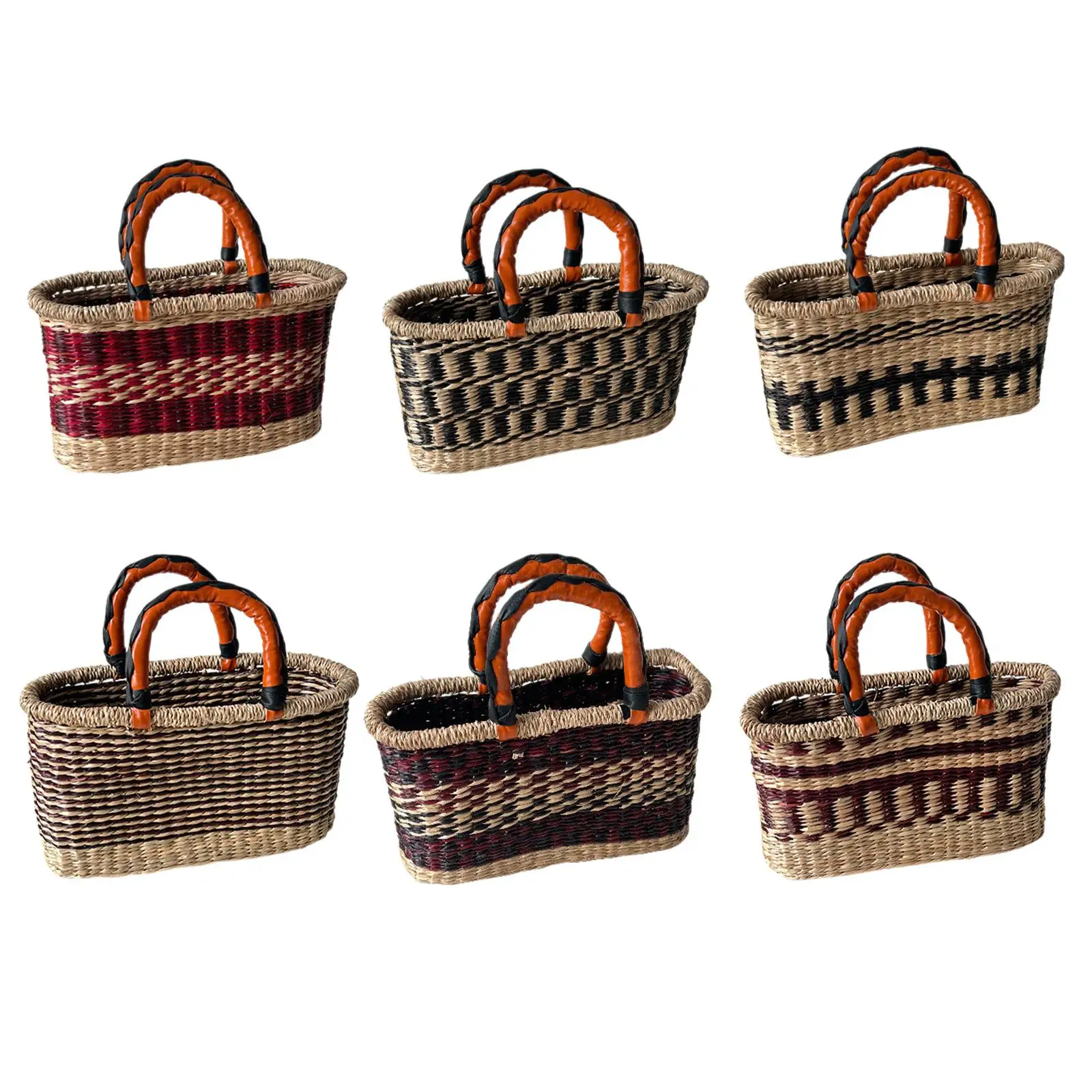 Womens Woven Handbag, Top Handle Bag, Casual Beach Bag Lightweight Portable Tote Bag Satchel for Shopping Festival Travel