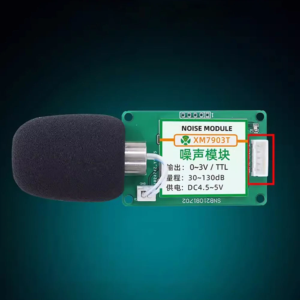 Imagem -05 - Módulo de Detecção de Ruído Xm7903 Sensor de Ruído Rs485 03v Ttl Testador de Alta Precisão Teste Industrial de Medidor de Decibéis de Som