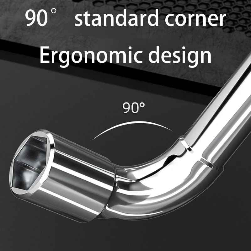 L-shaped  double-ended nástrčkový hasák pípat loketní punch-through hasák auto spravit nářadí ruka nástroje bicykl šestihranná kroutící moment hasák