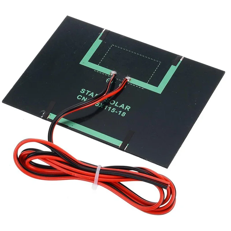 Solar Plate Cell Panel 12v 1.5w Photovoltaic Energy with Soldered Wire on The Board for Outdoor Home Mini Solar Powered Fountain