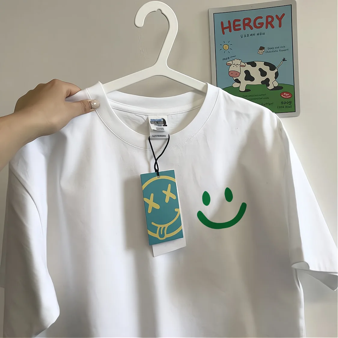 100% Pure Cotton Women's Large Top T-shirt 2023 Pure Cotton Round Neck T-shirt Women's Harajuku Y2k Vintage T-shirt Top Women's
