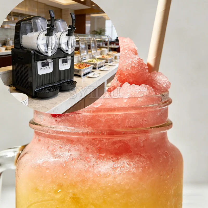 

Commercial Two-Cylinder Slush Machine for Milk Tea Shops Household Use Double Cylinder Juice Cola Dispensing Wholesale Fast Ice