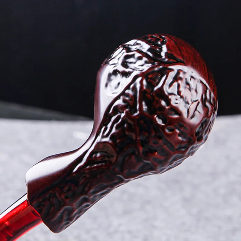 Creative Red Texture Carved Pipe Chimney Smoking Pipes Mouthpiece Herb Tobacco Pipe Cigar Gifts Narguile Grinder Smoke