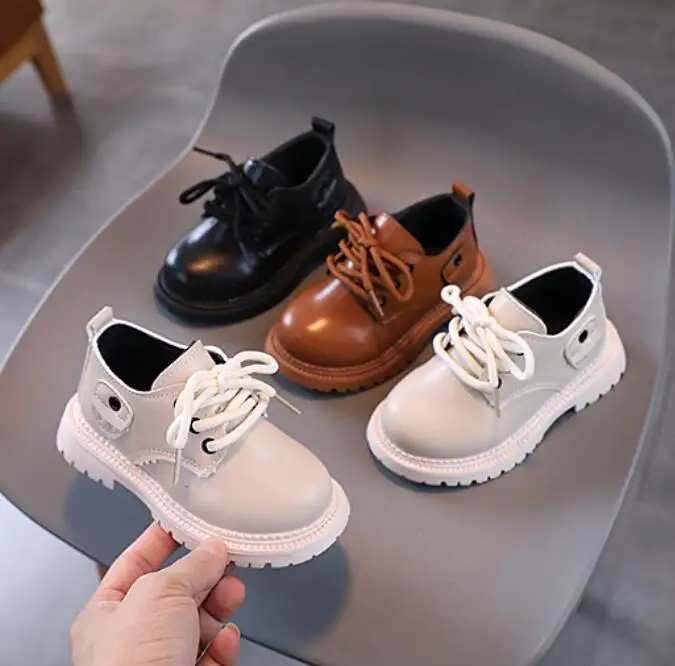 

2024 New Kids Leather Wedding Dress Shoes for Boys Brand Children Black Wedding Shoes Boys Formal Wedge Sneakers 21-30