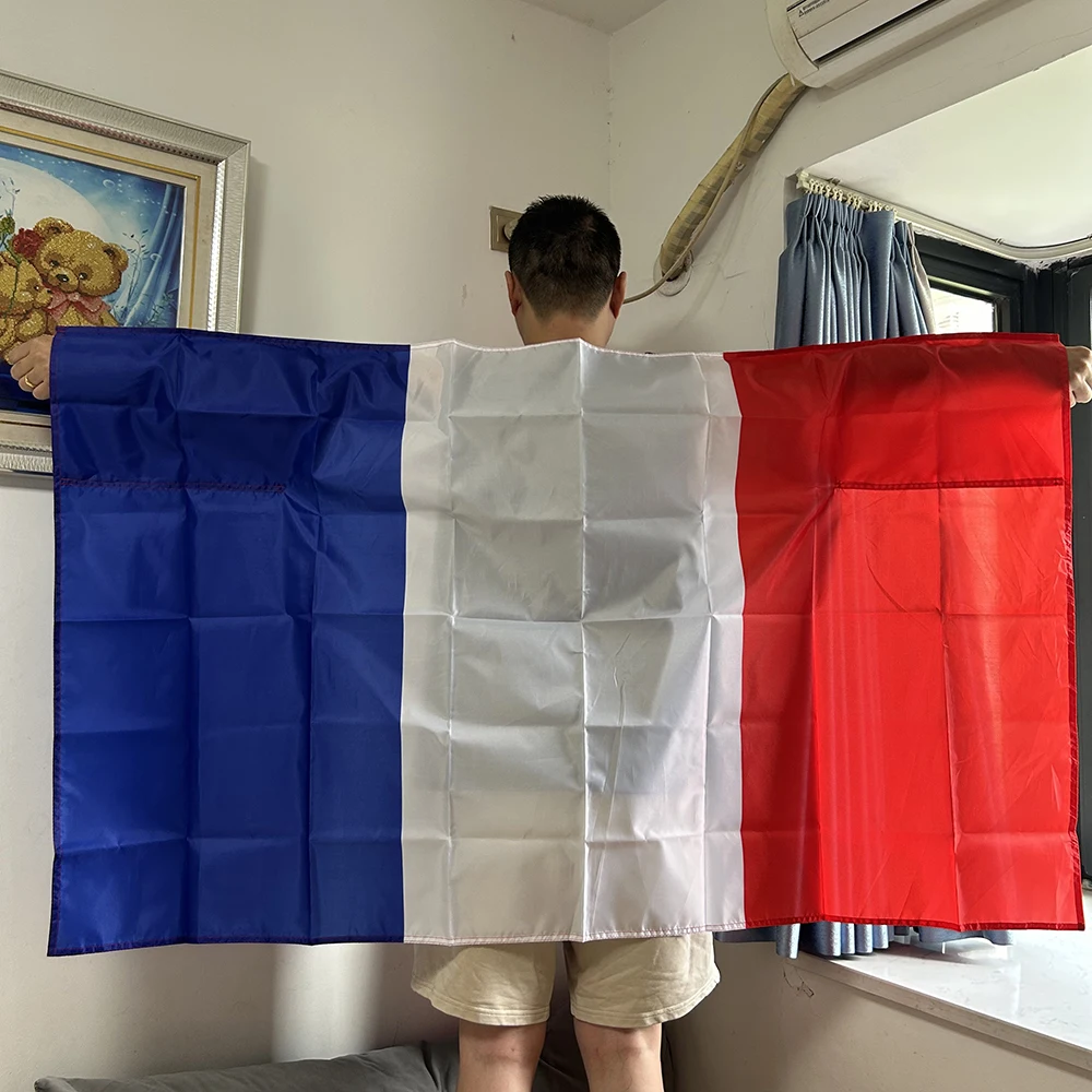 France shawl flag 90x150cm 3x5 Feet Super Poly football French Shoulder FLAG Indoor Outdoor Polyester France Flags