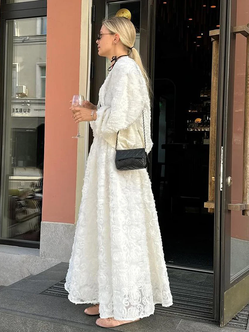 Marthaqiqi Winter Loose Female Pajama 2 Piece Set Long Sleeve Sleepwear O-Neck Nightgown Long Skirts Casual Women Nightwear Suit