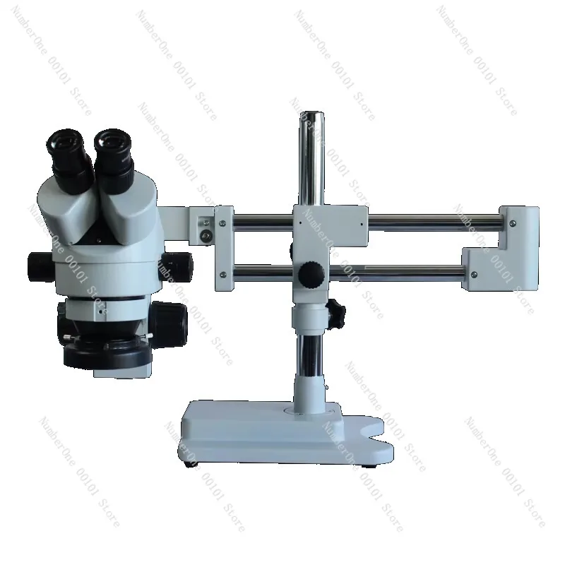 3.5X-90X Trinocular Stereo Microscope, Dual Boom Stand with HDMI USB Camera, Simul Focus Industrial Inspection Tool