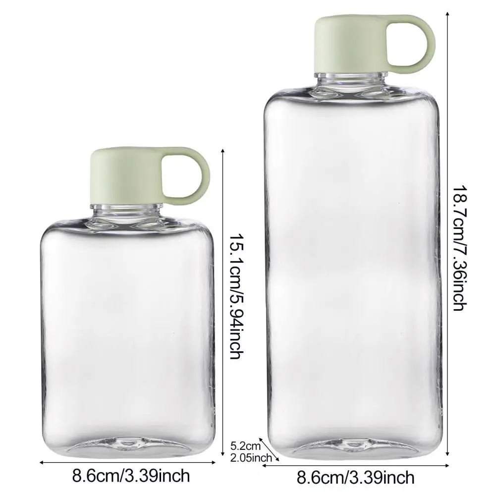 Portable Water Cup 360ml Flat Water Bottle Portable Flat Water Bottle 360ml 500ml Bpa Free Transparent Drinkware Pocket Size