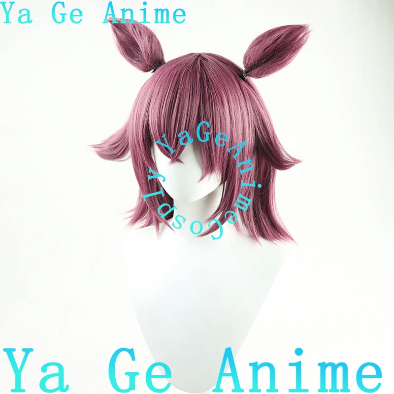 Uma musume bonito derby sakura cameo o peruca cosplay com orelhas e cauda cavalo corrida menina jogo realidade mostrar personagem peruca