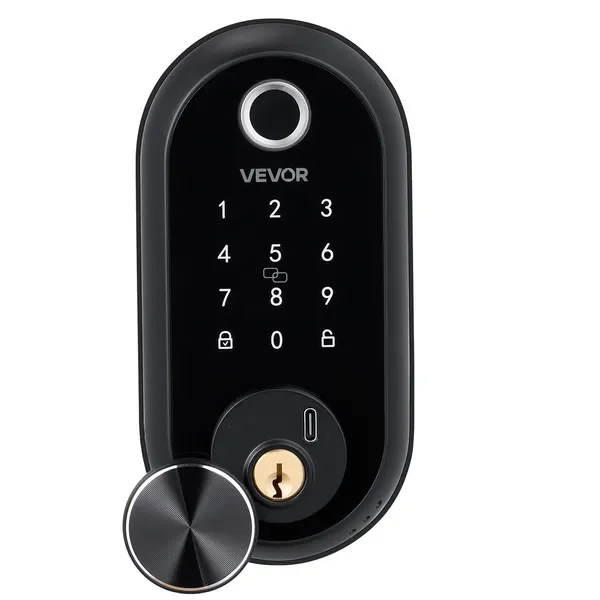 

Дверной замок с функцией распознавания отпечатков пальцев, электронный биометрический замок-защелка с сенсорным экраном, автоматическая блокировка, одноразовый код