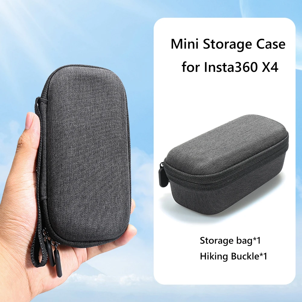 for Insta360 X4 Portable Carrying Case Drop-Proof Small Size Hard Shell Bag Including Lanyard Lens Protective Cover Anti-Scratch