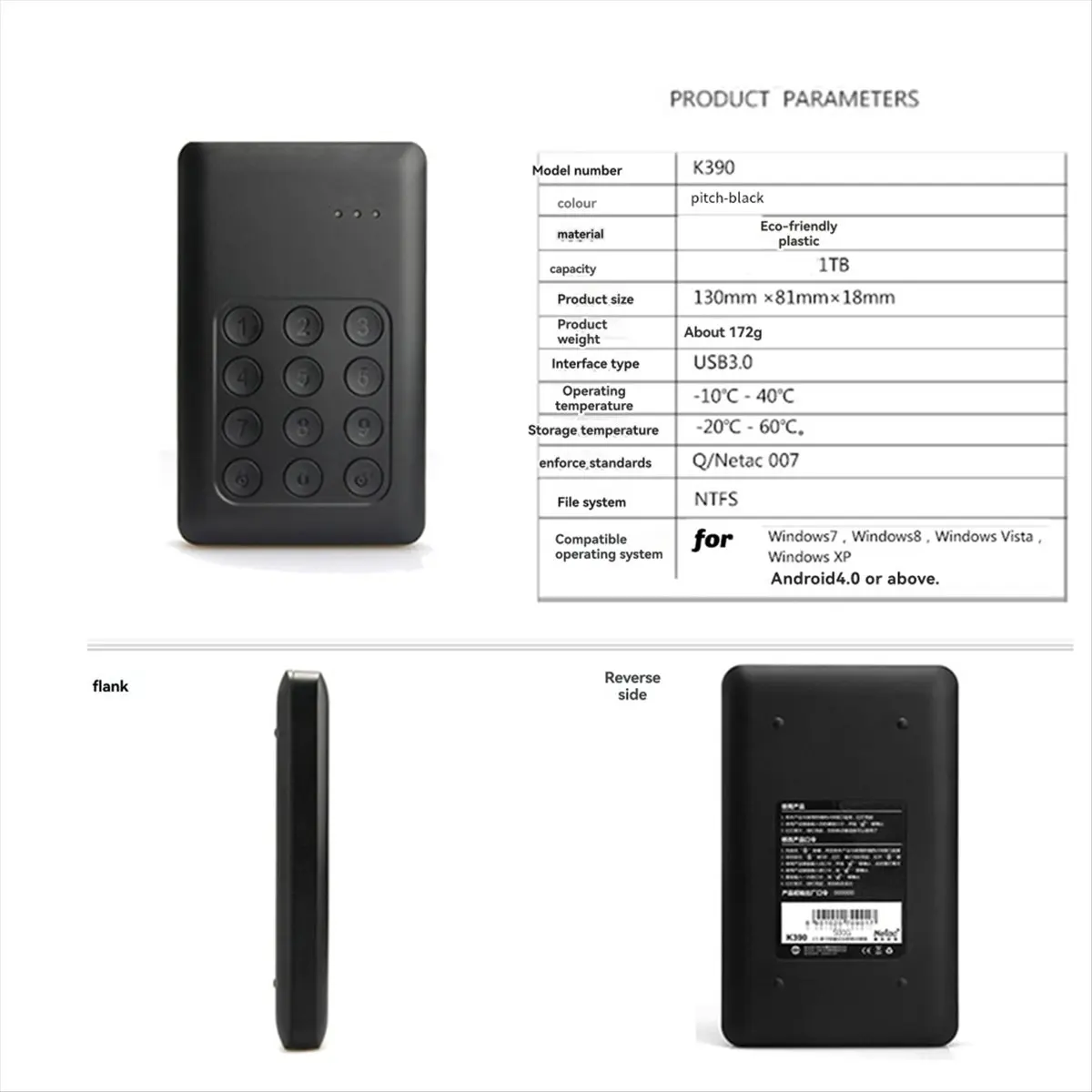 ^&*Summer sale- K390 Digital Encryption HDD 2.5 External Portable Hard Drive 1TB Externo Hd for Computer Laptop Harddisk