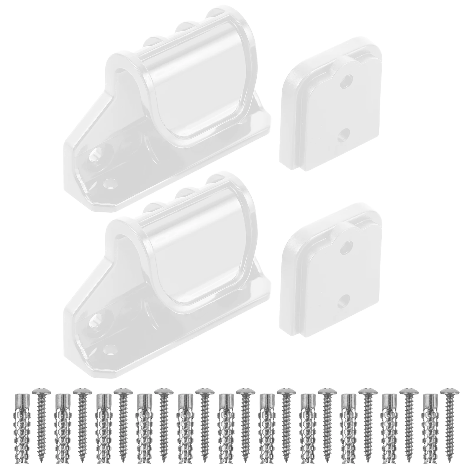 

1Set Retractable Baby Gate Replacement Parts Black - Heavy Duty Safety Gate Hardware Set for Stairs Doorways Pressure Mount