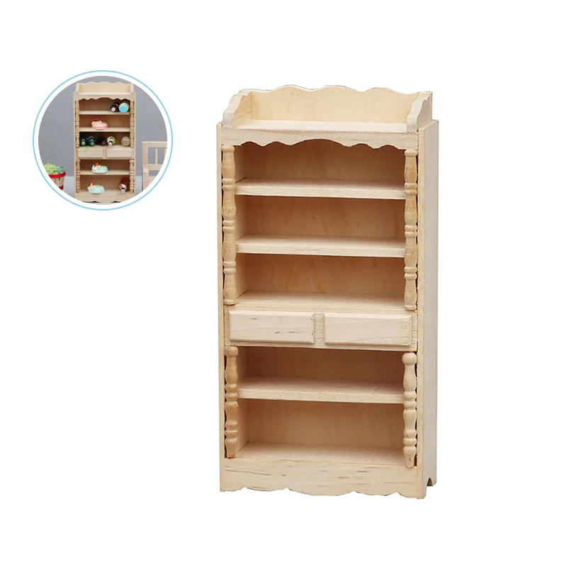 

1Pcs Dollhouse Miniature Cabinet Sideboard Model Display Cupboard Scene Furniture Accessories For Doll House Decor Kids Toys