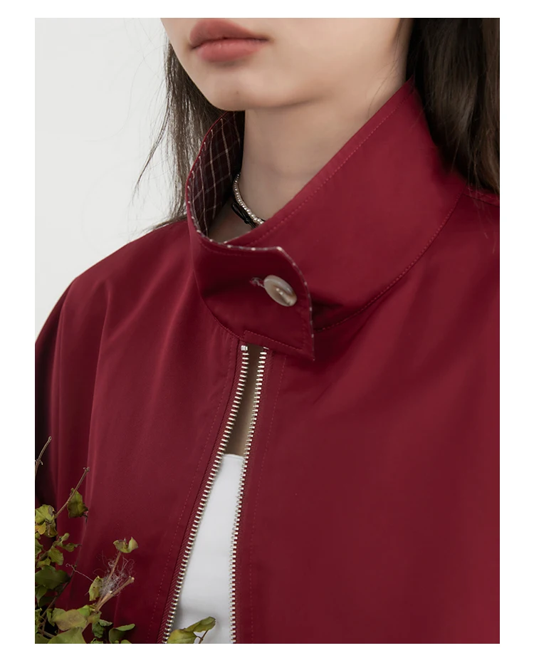 CHIC VEN Women Jackets Casual Reversible Stand Up Collar Workwear Female Coat Spring Autumn 2026 Woman Ourterwear